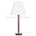 2014 CE&UL Certified hotel bedside light wood table lamp with taper lampshade for USA or Canada